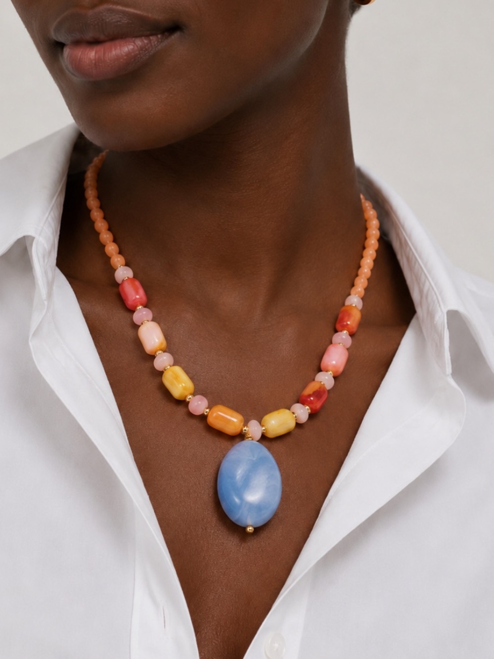 New! Colorful Beaded Dopamine Necklace NWOT 5014
